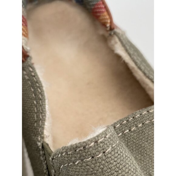 Sanuk Men's 9 Cozy Vibe Low Sugar Mat Slipper Stone Gray Canvas Shoes 1124251 - Picture 13 of 16